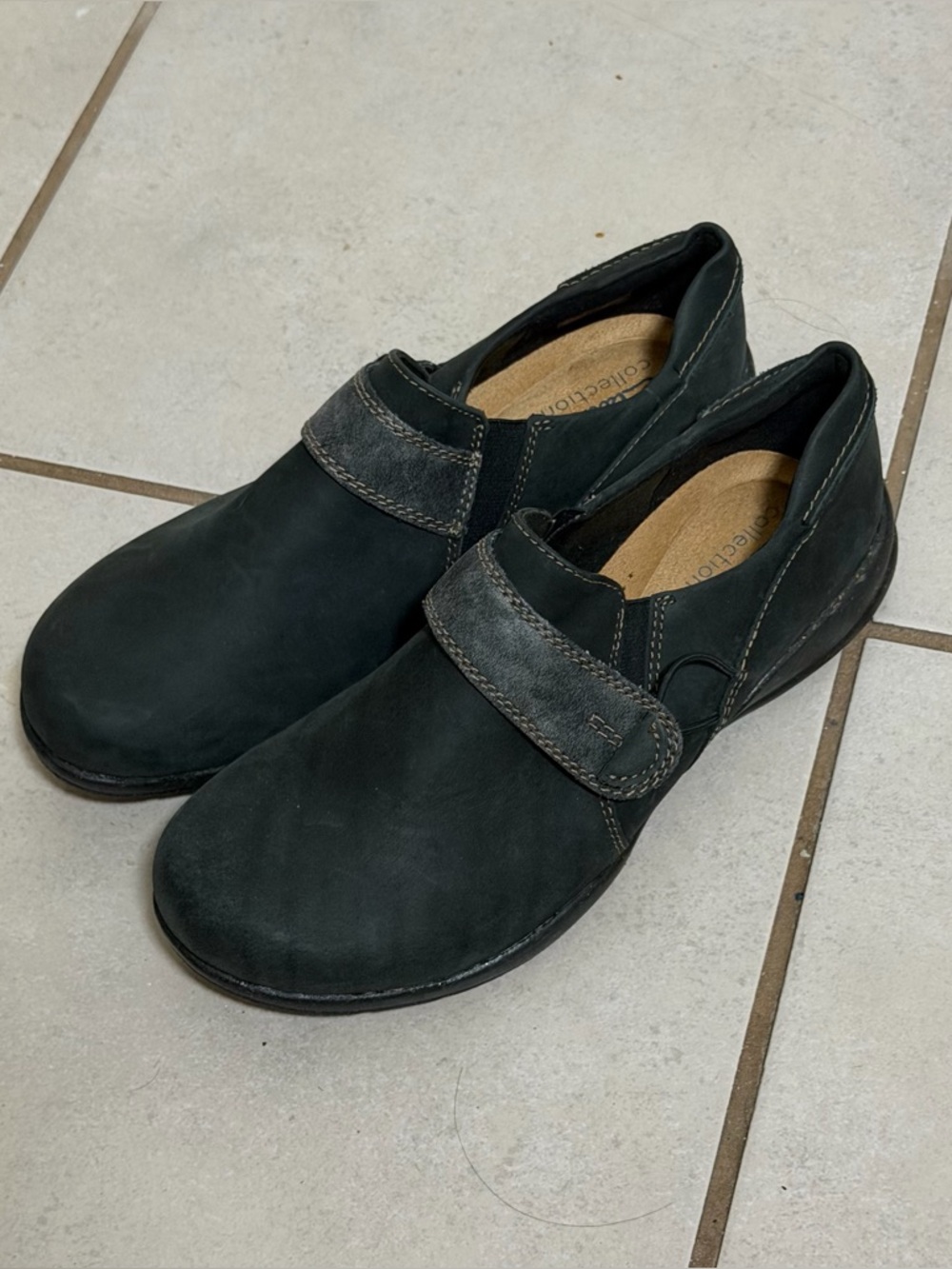 Clark’s Collection Women Roseville‎ Dot Casual Slip-On Loafers Shoes Gray size 8